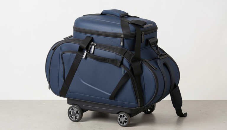 Golf Travel Bags for Airlines with Wheels, Hard Case Top and 1680D