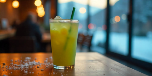 Iced Pineapple Matcha Drink