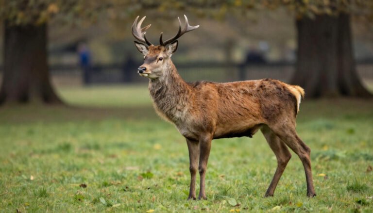 Red Deer Rut in Richmond Park, London