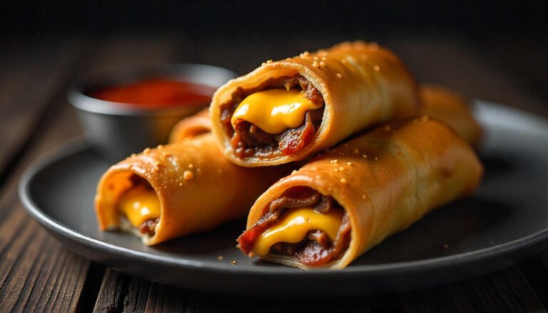 Brisket & Cheese BBQ Egg Rolls