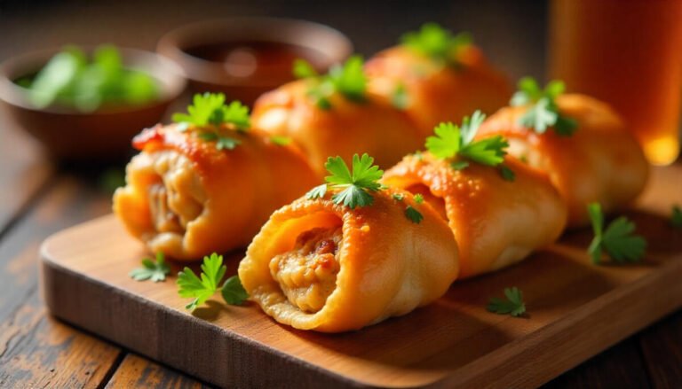Chicken & Bacon BBQ Egg Rolls