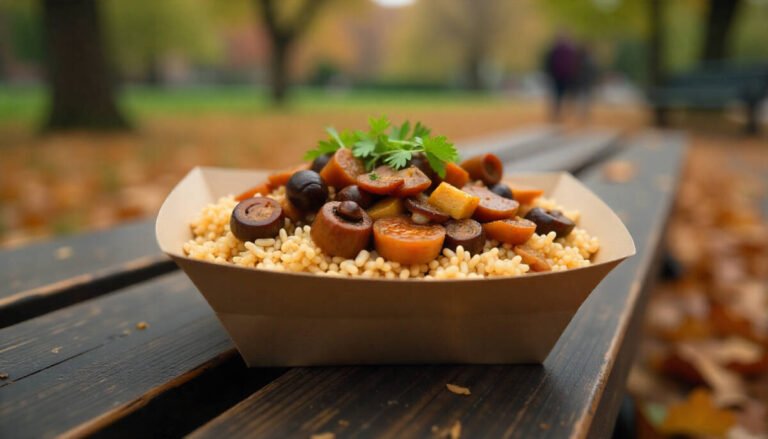 Eggplant & Mushroom Stir Fry with Brown Rice