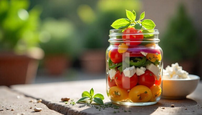 Mason Jar Greek Salad