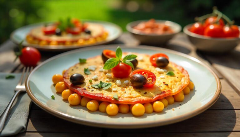 Mediterranean Chickpea Omelet