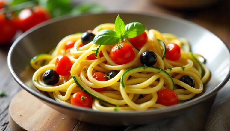 Zucchini Noodles with Tomato & Basil Sauce