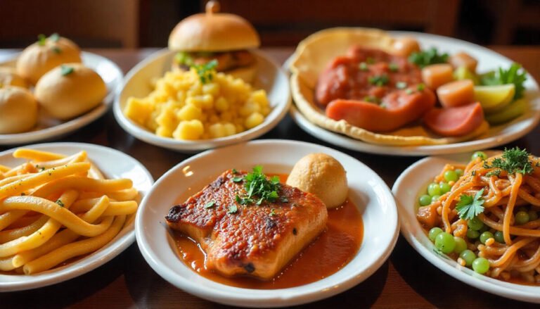 A variety of delicious dishes served at top restaurants in Pennsylvania, showcasing fine dining and local cuisine for food lovers.