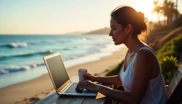 San Diego, California – Beachside Productivity