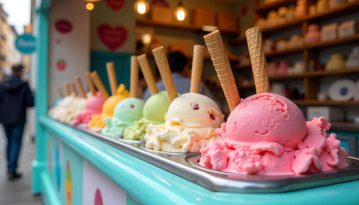 Best ice cream shops in London serving colorful scoops and artisan flavors.