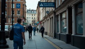 Emergency services and top hospitals in London.