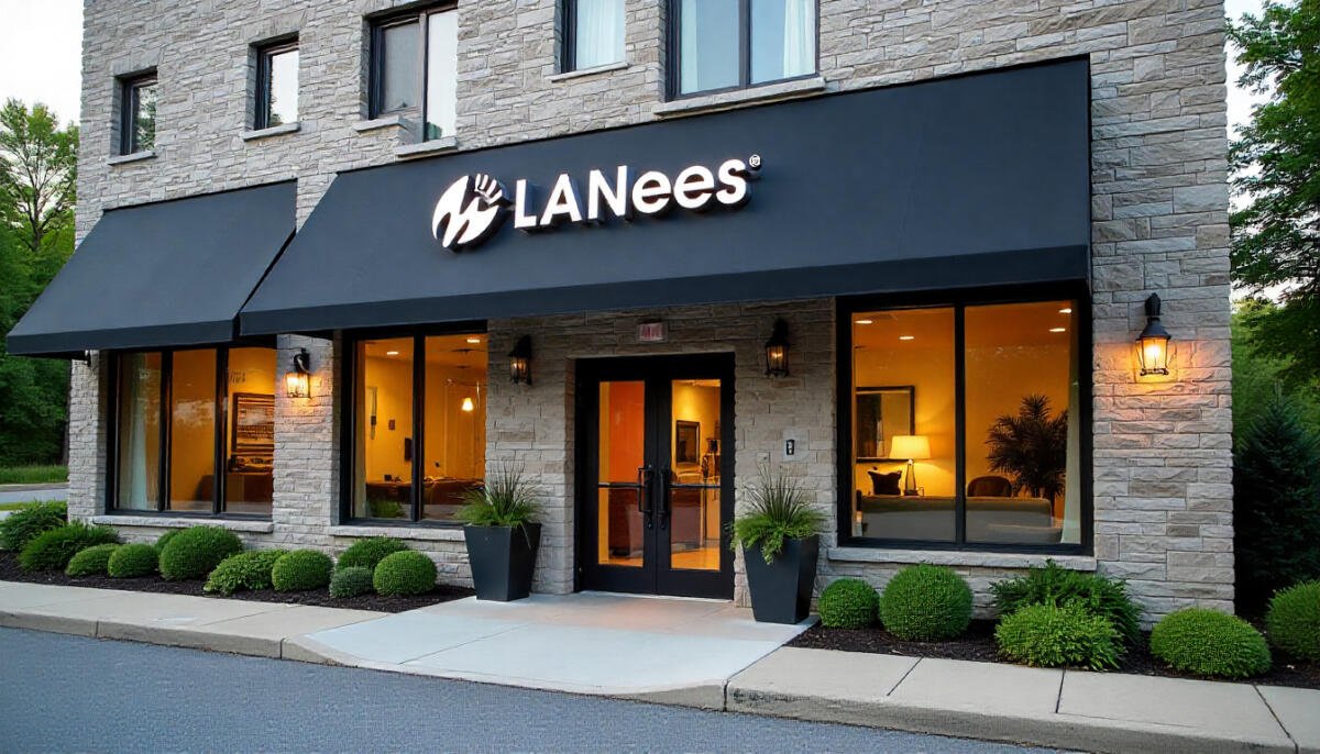 Exterior view of a professional hair transplant clinic in Pennsylvania, showcasing modern facilities and expert care.
