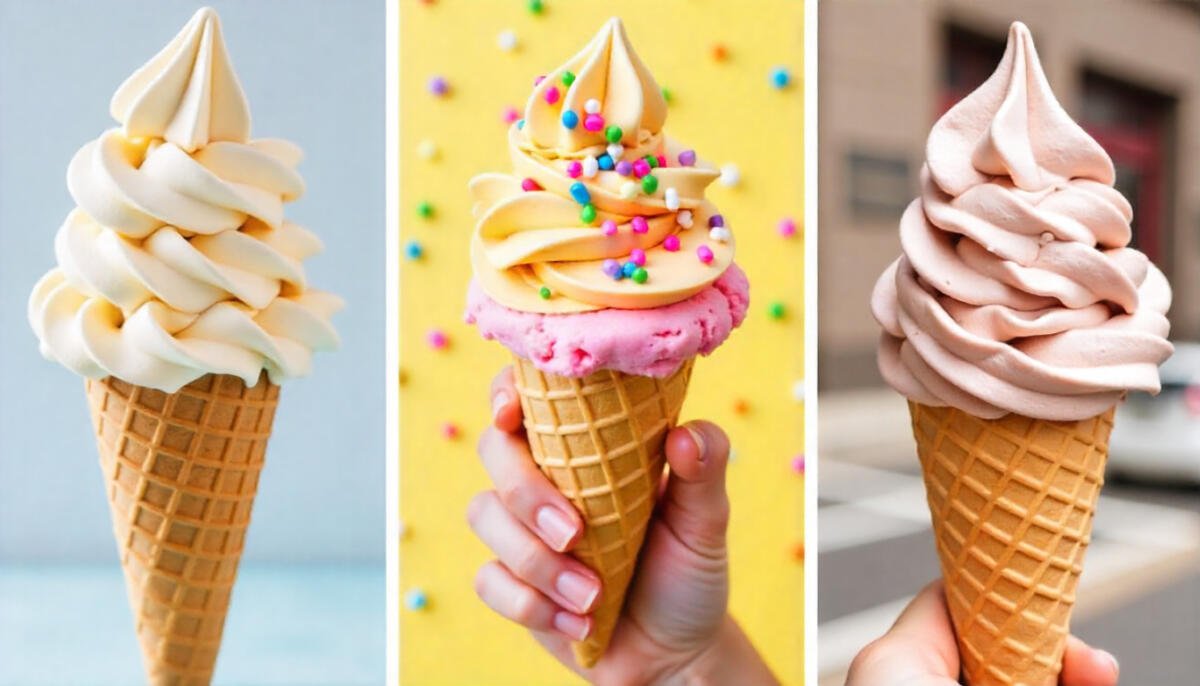 Ice cream cones and scoops from the 15 best ice cream shops in Ohio, showcasing colorful flavors and toppings.