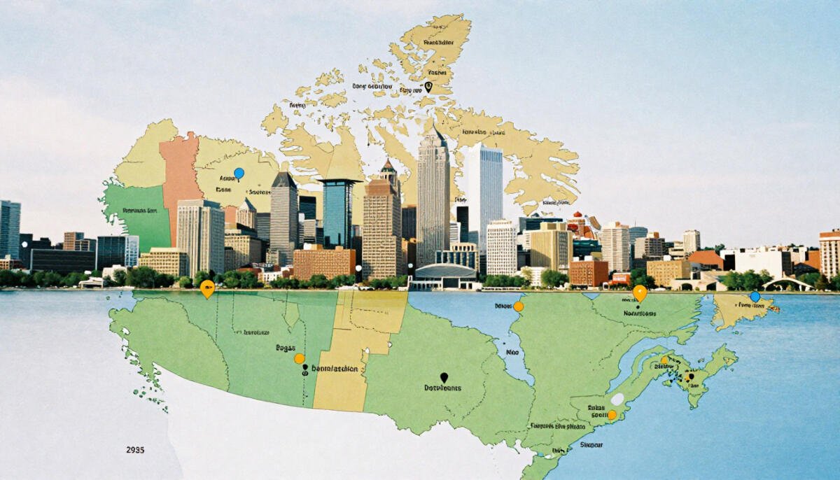 Canadian city skyline showing top locations to live in Canada for expats and retirees