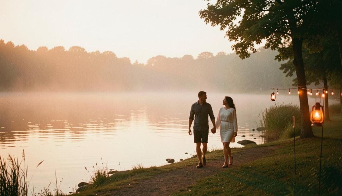 Romantic Lakeside Sunset in Michigan