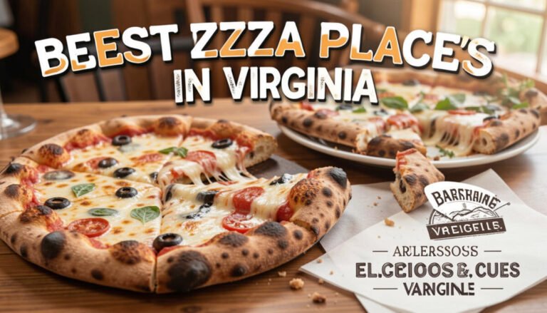 Best pizza places in Virginia featuring delicious artisan pizza slices, melted cheese, and popular local pizzerias across Virginia.