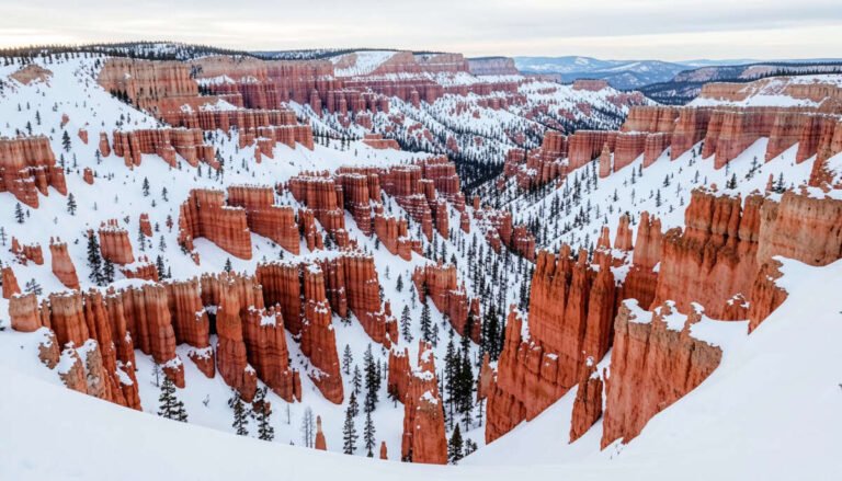 Bryce Canyon National Park – Red Rocks Under Snow