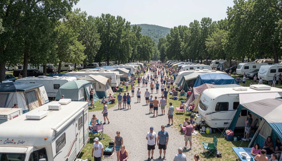 Crowded Campgrounds in the USA