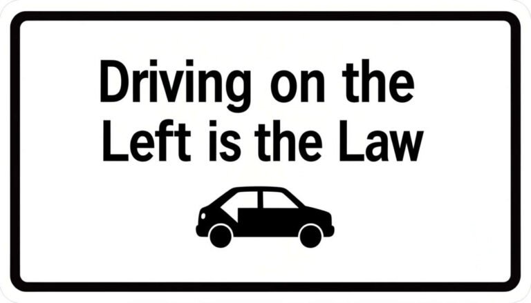 Driving on the Left is the Law