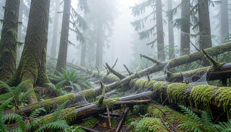 Hoh Rainforest (Olympic Peninsula), Washington — Misty Primeval Forest