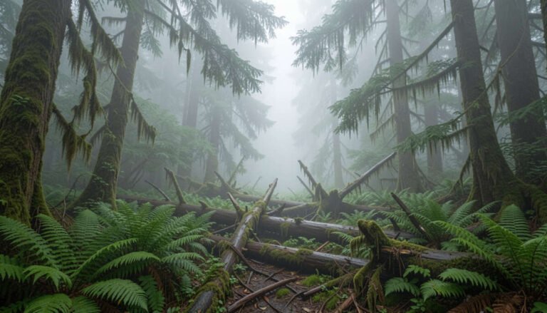 Hoh Rainforest (Olympic Peninsula), Washington — Misty Primeval Forest