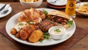 Plate of famous Virginia foods and local dishes, showcasing the best eats in Virginia.