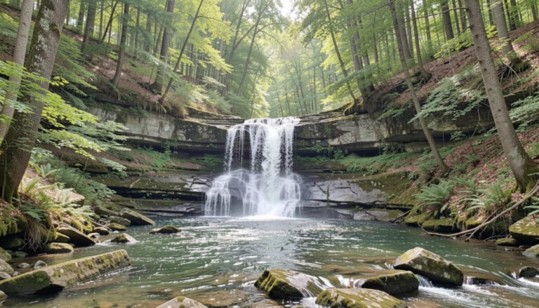 Roaring Run Falls – A Peaceful Forest Waterfall, Virginia