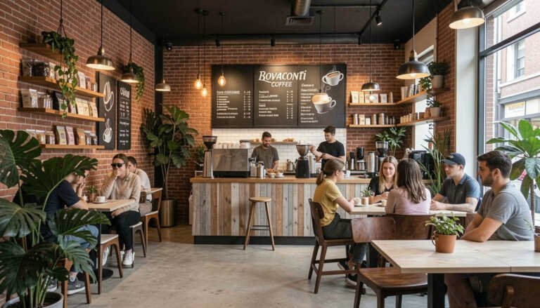 Bovaconti Coffee – Trendy Coffee Spot with Stylish Interior