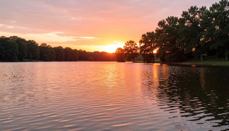 Lakeside Sunsets in Indiana